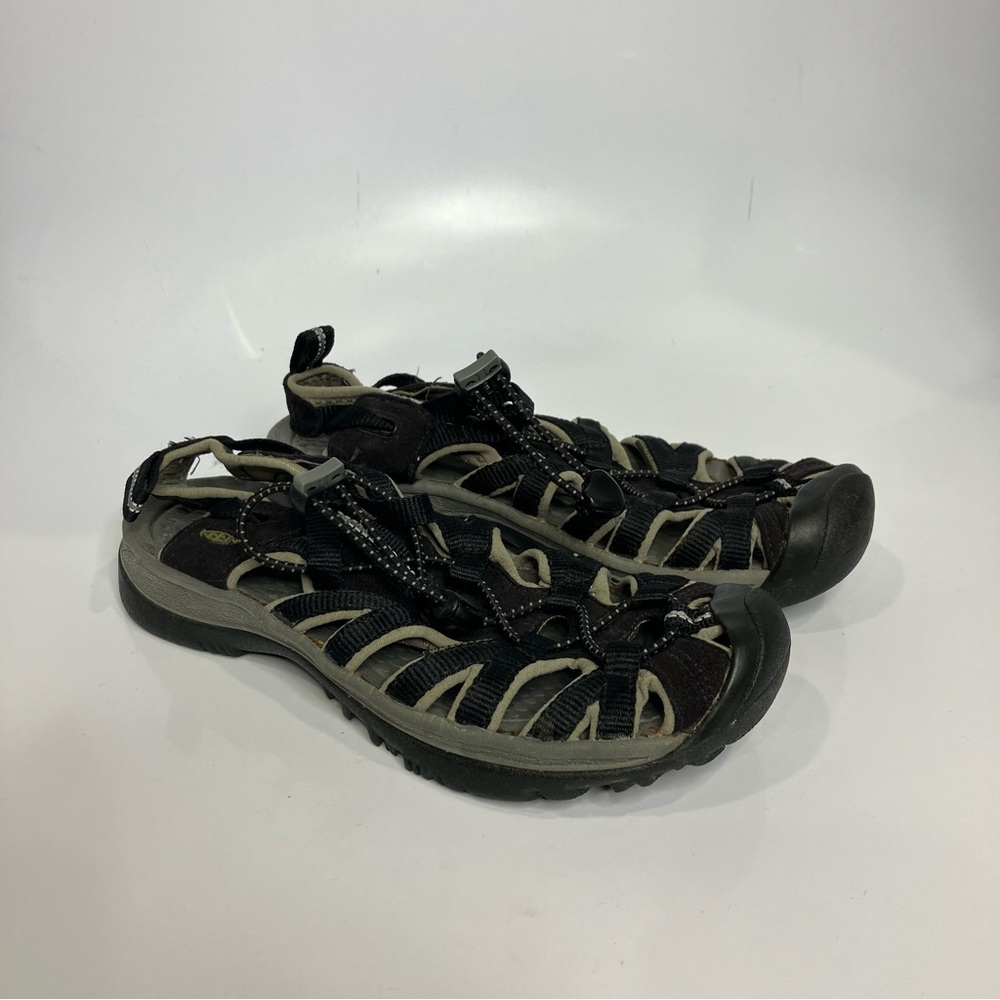 Keen whisper sandals closed toe black gray‎ casual hiking women’s size 6.5